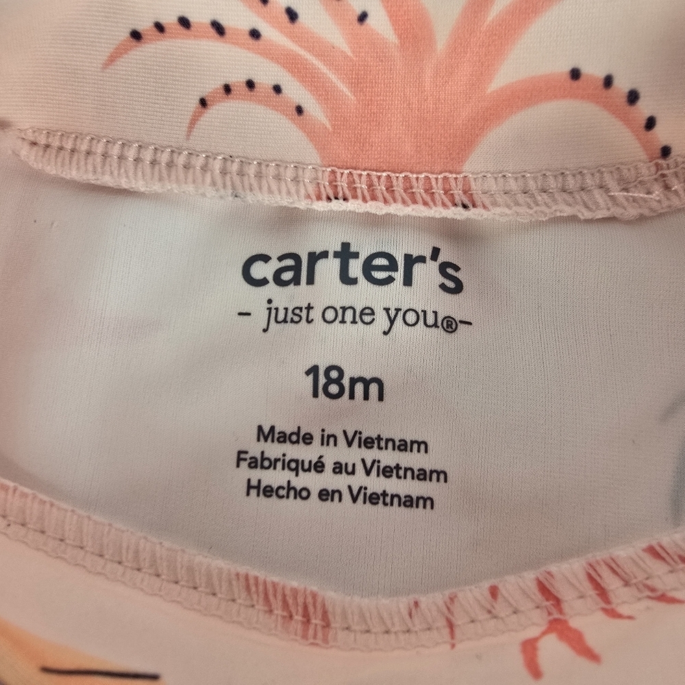 NWT Carter's Toddler Girls' 2-piece Mermaid Print LongSleeve Rashguard swimsuit - Picture 6 of 12